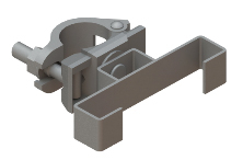 Halterung für Rot-Weiss-Latte mit Schraubkupplung drehbar Tobler AG